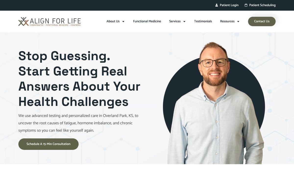 Align For Life homepage