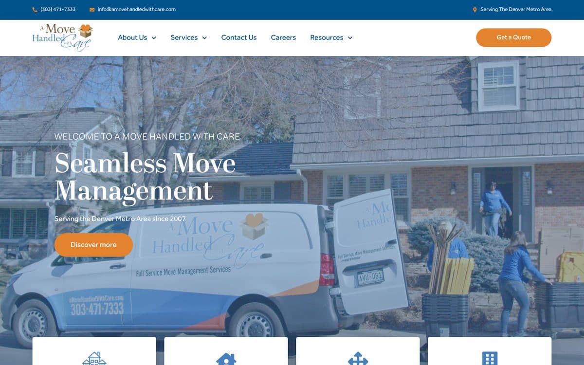A Move Handled With Care homepage