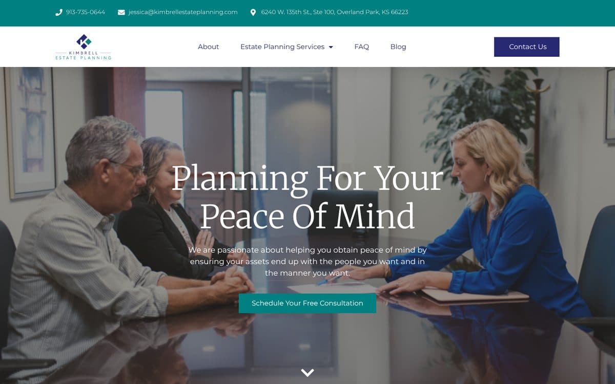 Kimbrell Estate Planning homepage